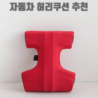 1.발란스코드 카이로프랙틱 쿠션D 등받이 쿠션, 레드, 1개_이미지(imge)입니다.